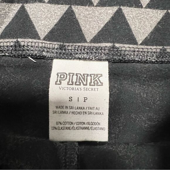Pink Victoria’s Secret Grey Black Triangle Leggings Size Small - Picture 4 of 8